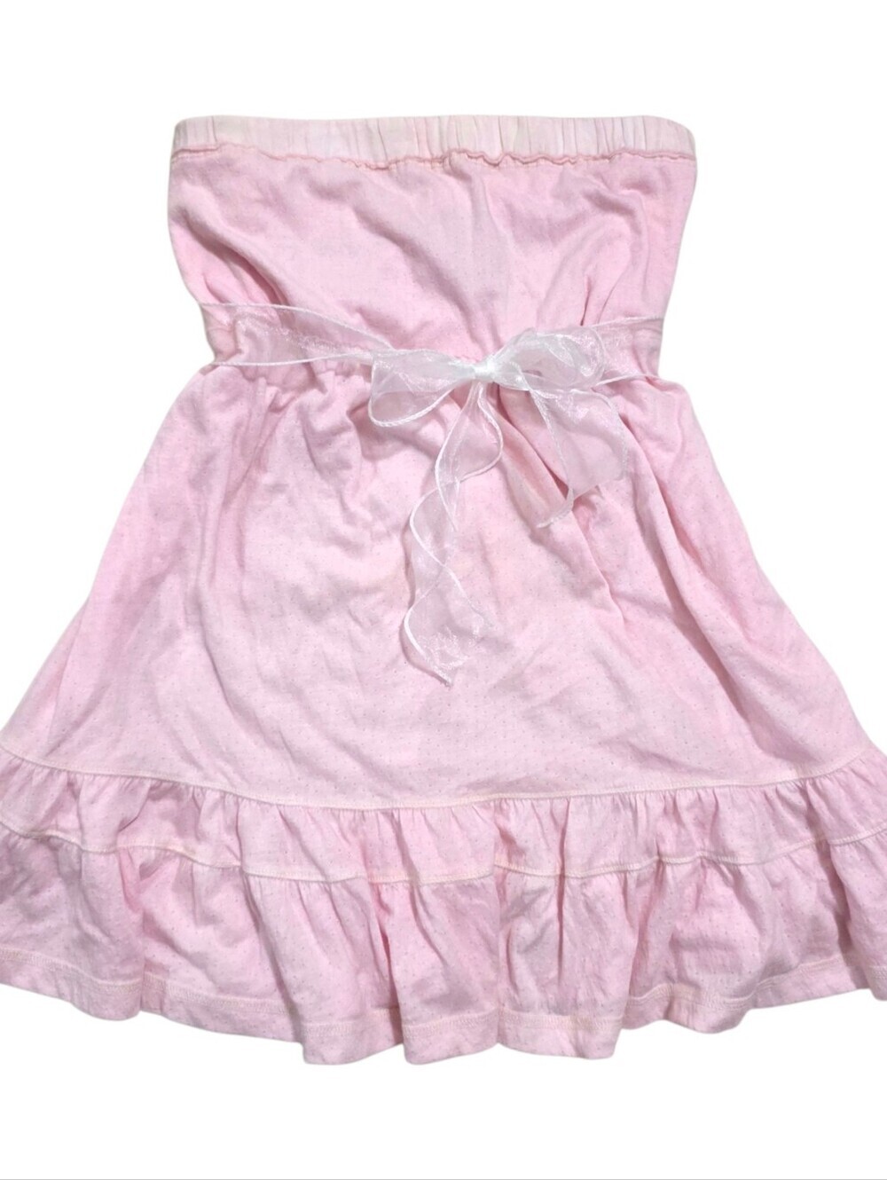 Abercrombie vintage babydoll light pink tube top/dress with added bow tie